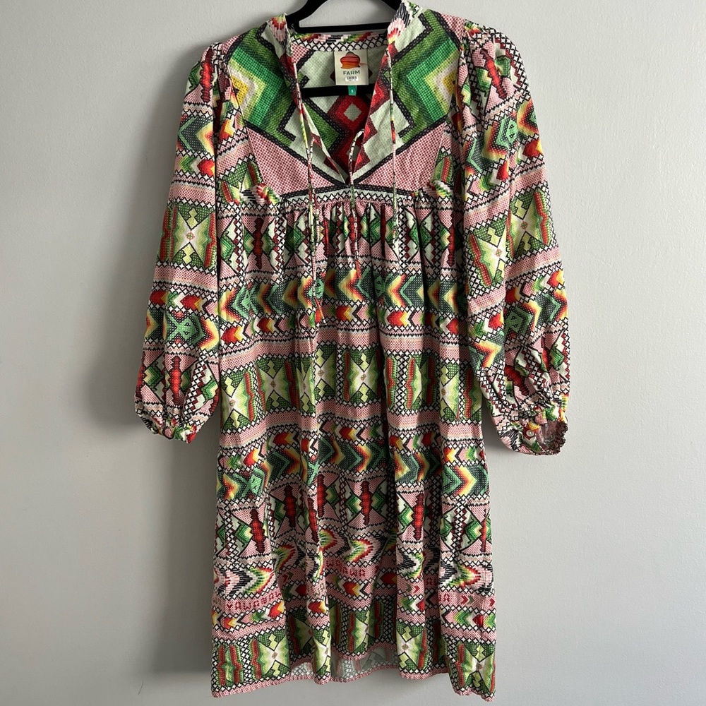 Farm Rio printed cotton dress size small